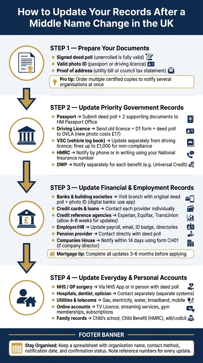 How to Update Your Records After a Middle Name Change in the UK