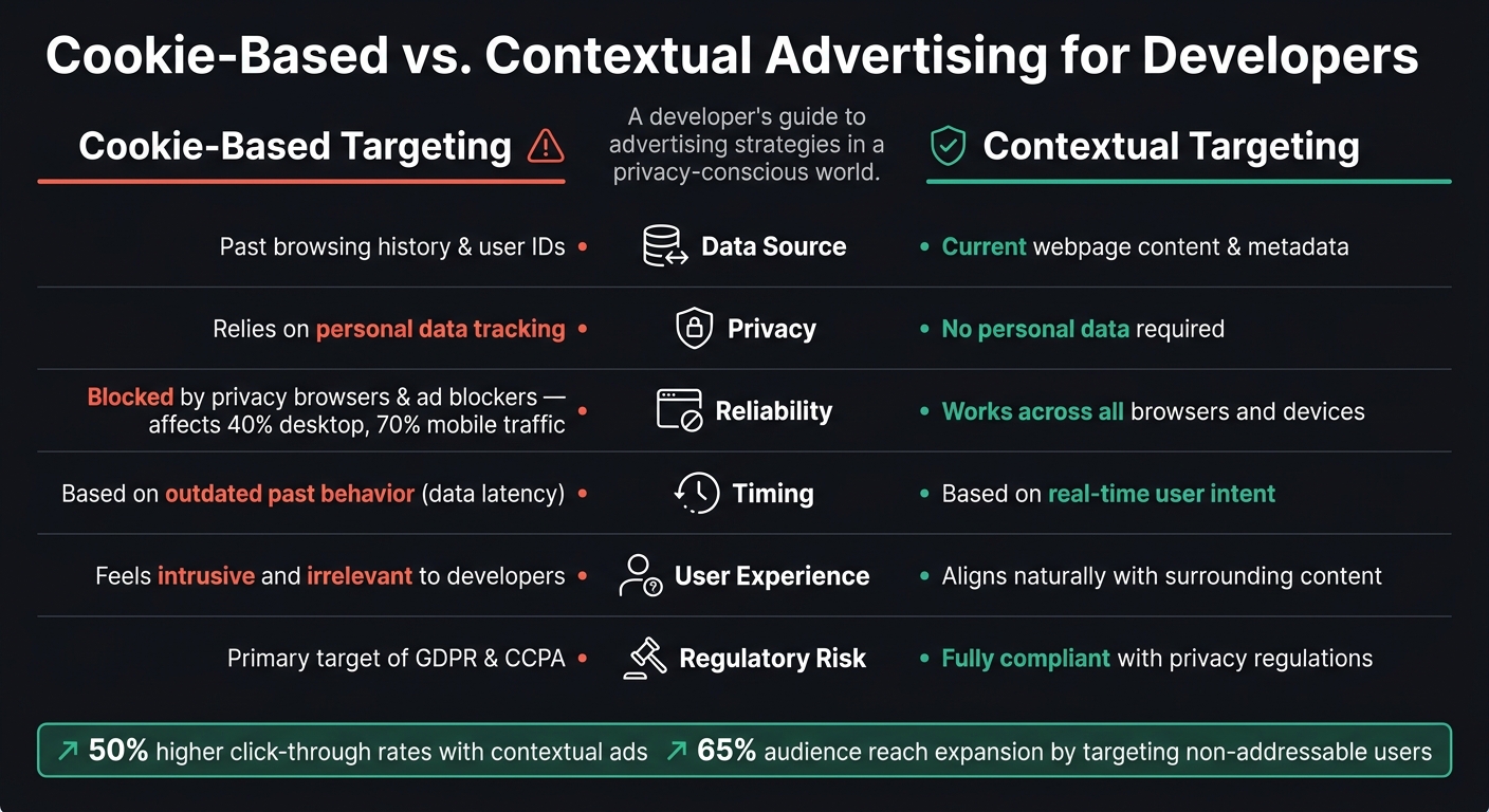 Cookie-Based vs. Contextual Advertising for Developers