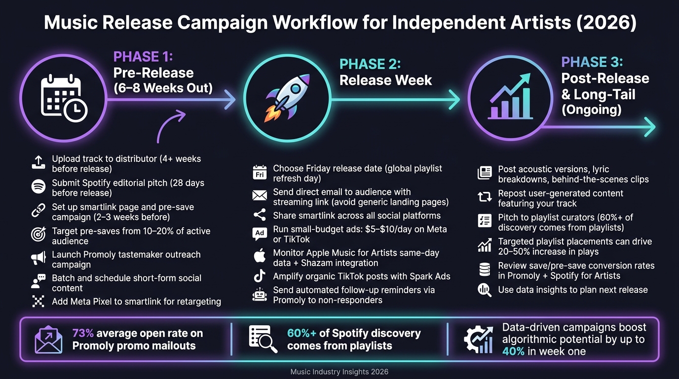 Music Release Campaign Timeline for Independent Artists (2026)