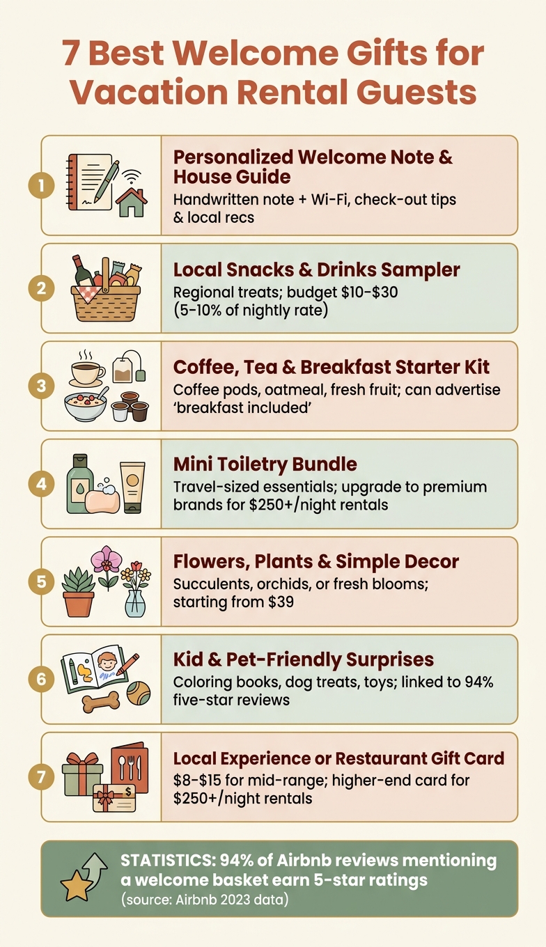 7 Best Welcome Gifts for Vacation Rental Guests