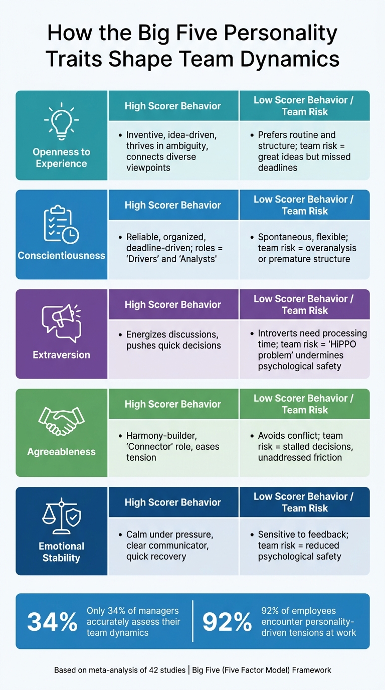Big Five Personality Traits & Their Impact on Team Dynamics