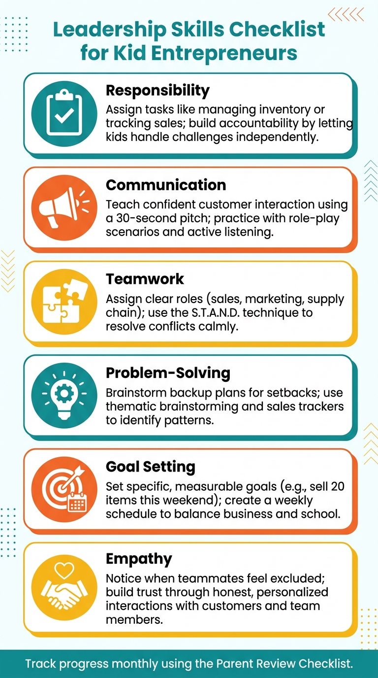 Leadership Skills Checklist for Kid Entrepreneurs