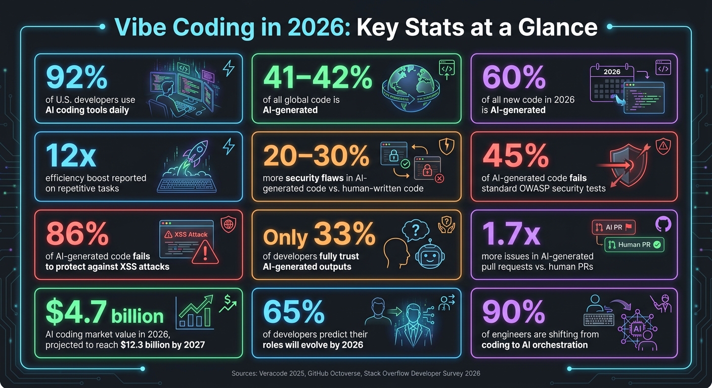 Vibe Coding in 2026: Key Stats & AI Code Generation Facts