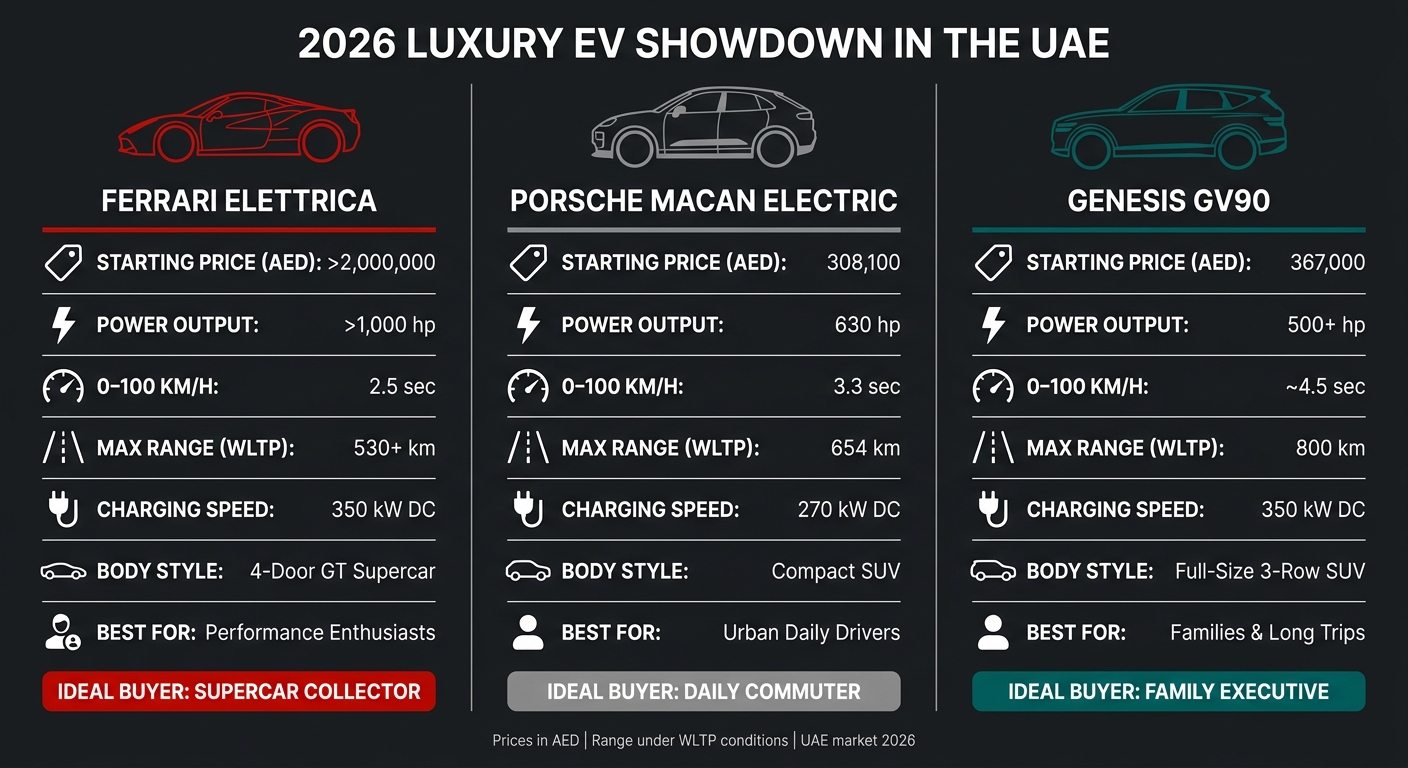2026 Luxury EV Showdown: Ferrari vs Porsche vs Genesis