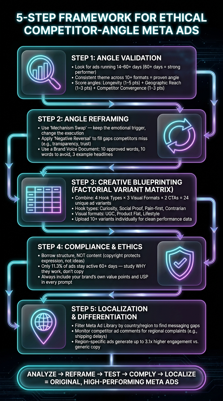 5-Step Framework for Ethical Competitor-Angle Meta Ads
