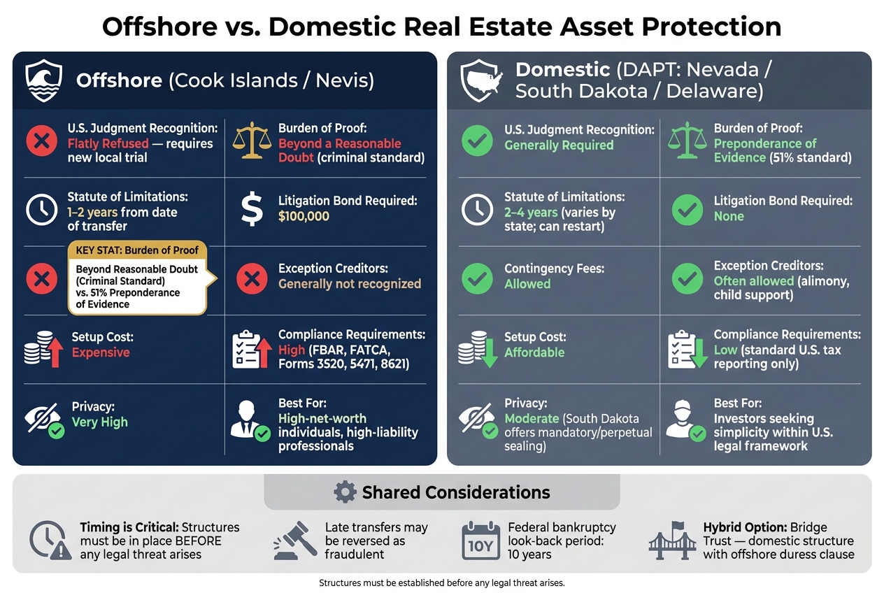 Offshore vs. Domestic Real Estate Asset Protection: Key Differences