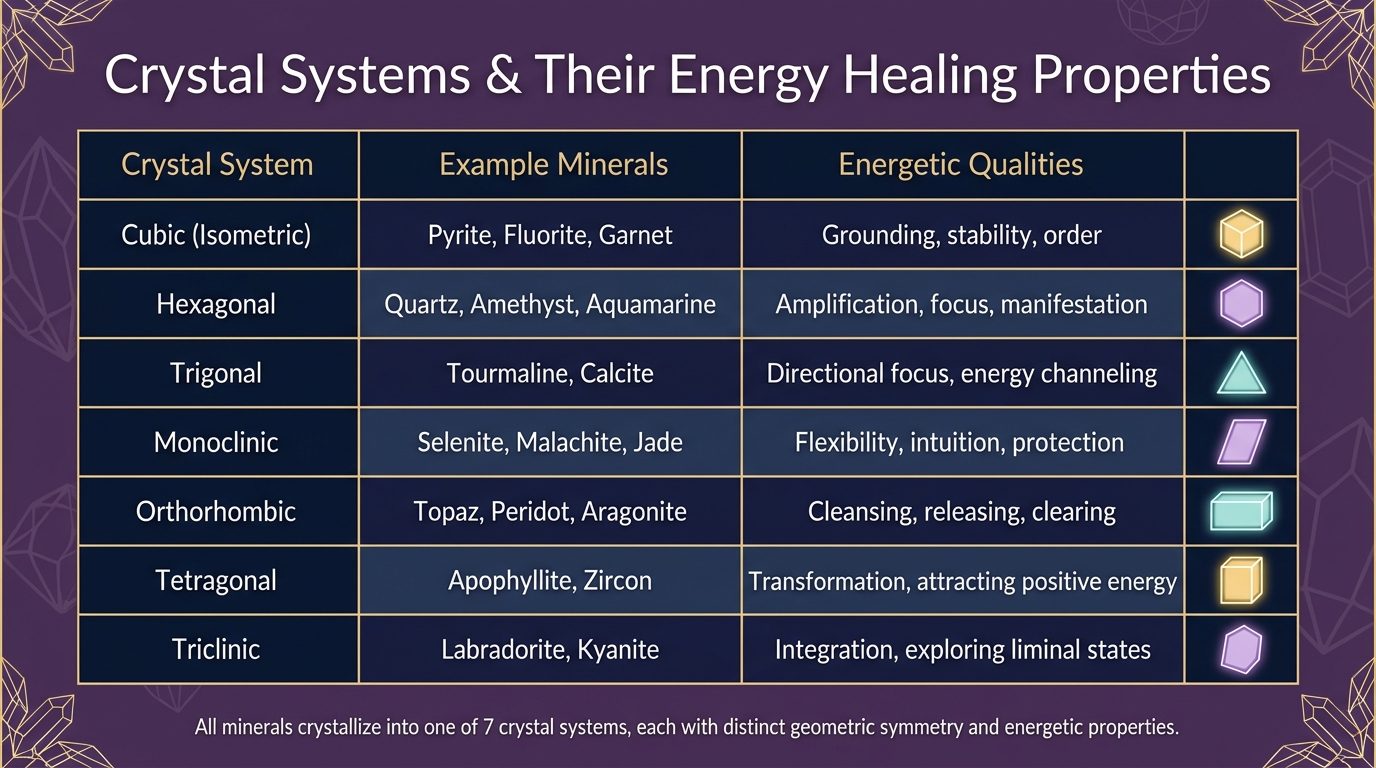 Crystal Structures & Their Energy Healing Properties: A Visual Guide