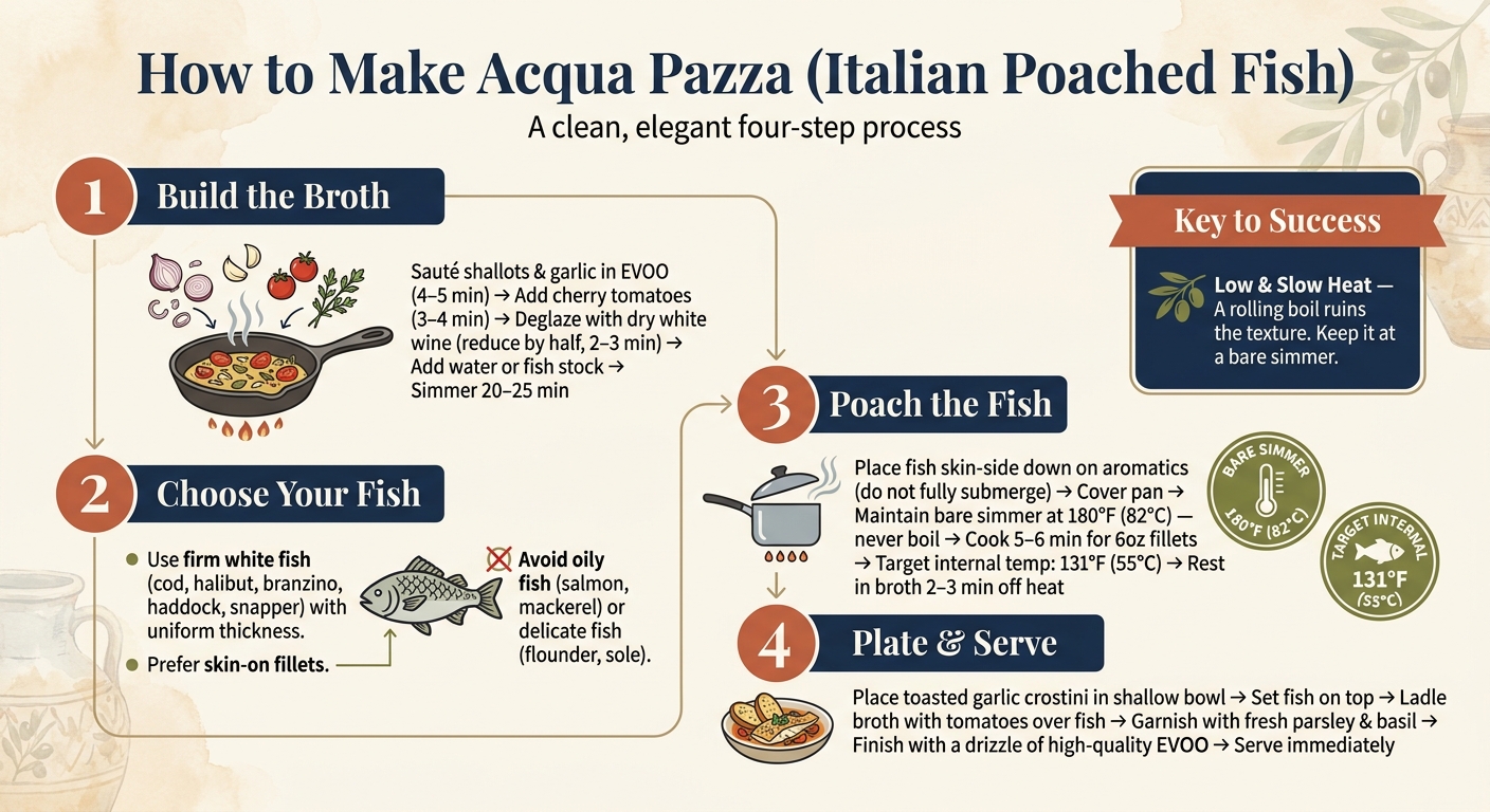 How to Make Acqua Pazza: Italian Poached Fish Step-by-Step