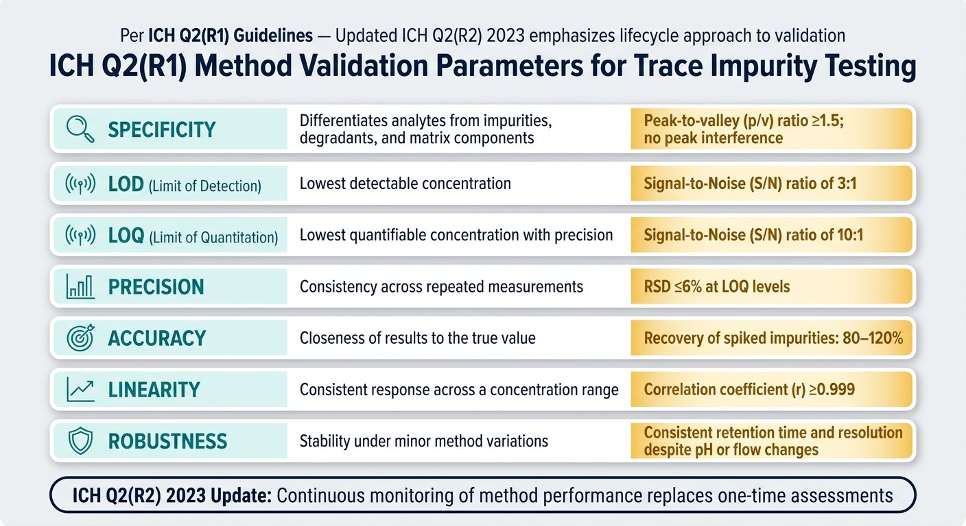 Trace Impurity Testing: Method Validation Parameters & Acceptance Criteria