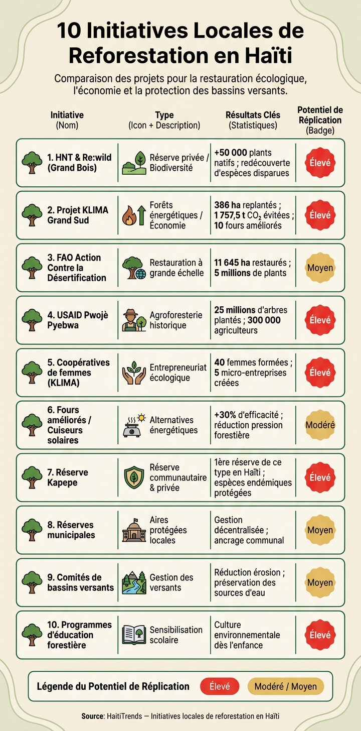 10 Initiatives Locales de Reforestation en Haïti : Résultats et Impact