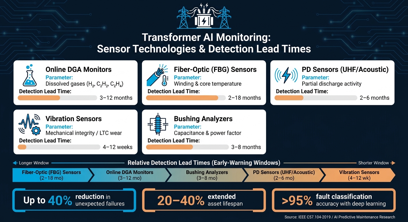 AI Predictive Maintenance for Transformers: Sensor Technologies & Detection Lead Times