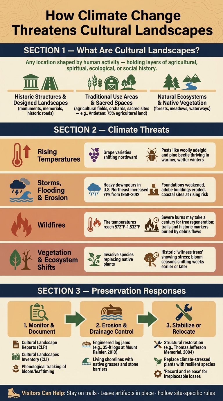 How Climate Change Threatens Cultural Landscapes: Key Impacts & Preservation Strategies