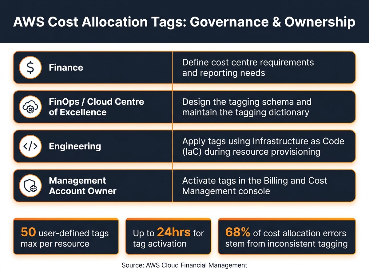 AWS Cost Allocation Tags: Governance &amp; Ownership RACI Model