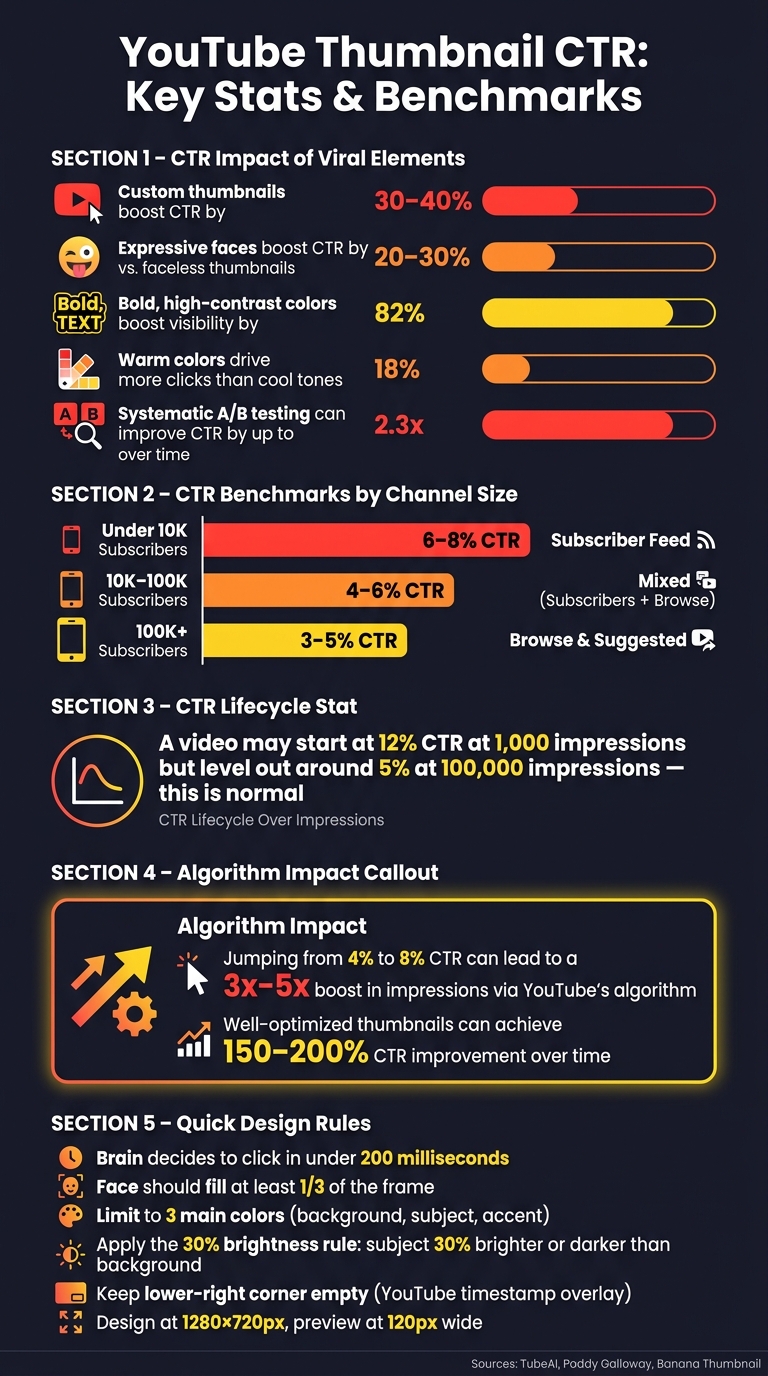 YouTube Thumbnail CTR: Key Stats & Benchmarks
