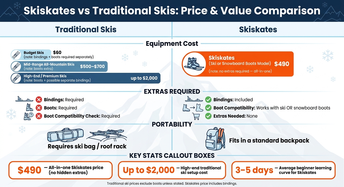 Skiskates vs Traditional Skis: Price & Value Comparison