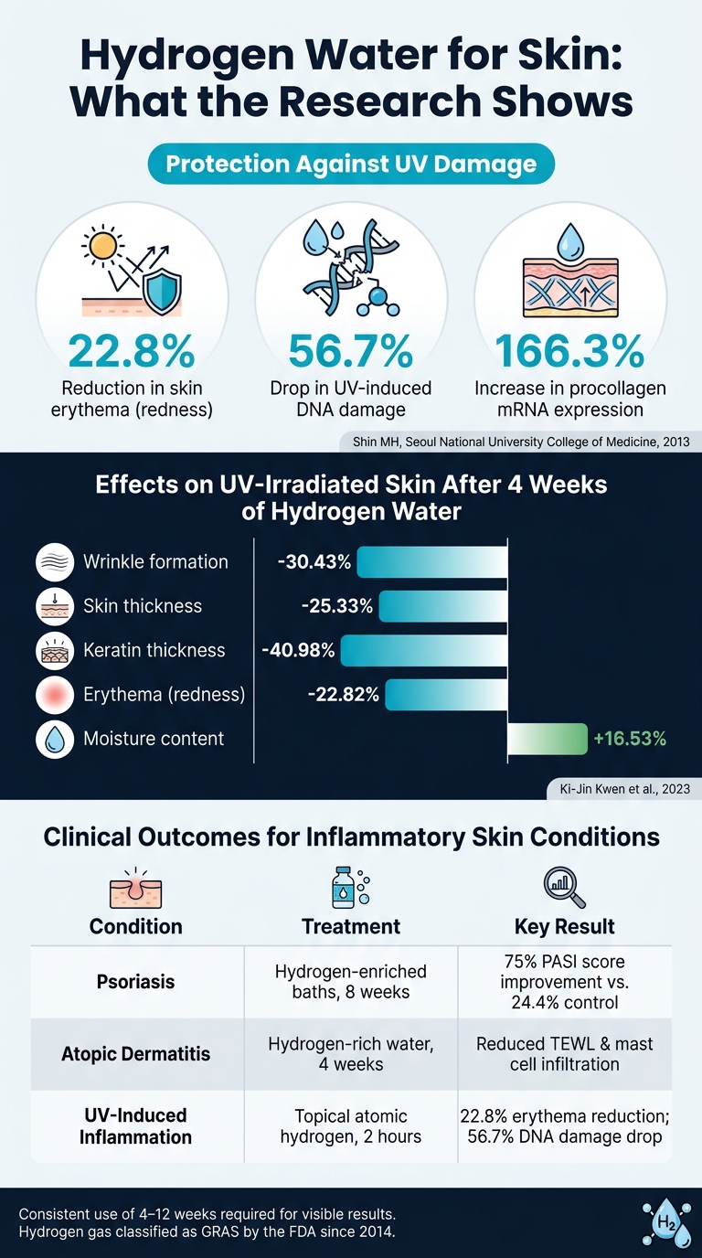 Hydrogen Water for Skin: Key Research Stats & Benefits