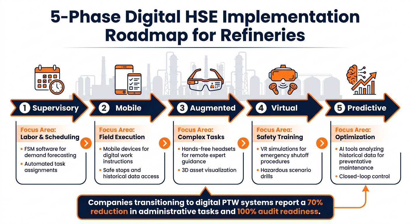 5-Phase Digital HSE Implementation Roadmap for Refineries