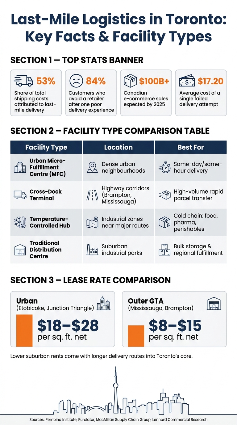 Last-Mile Delivery in Toronto: Key Stats & Facility Comparison
