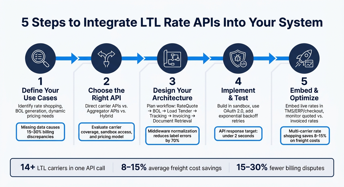 5 Steps to Integrate LTL Rate APIs Into Your System