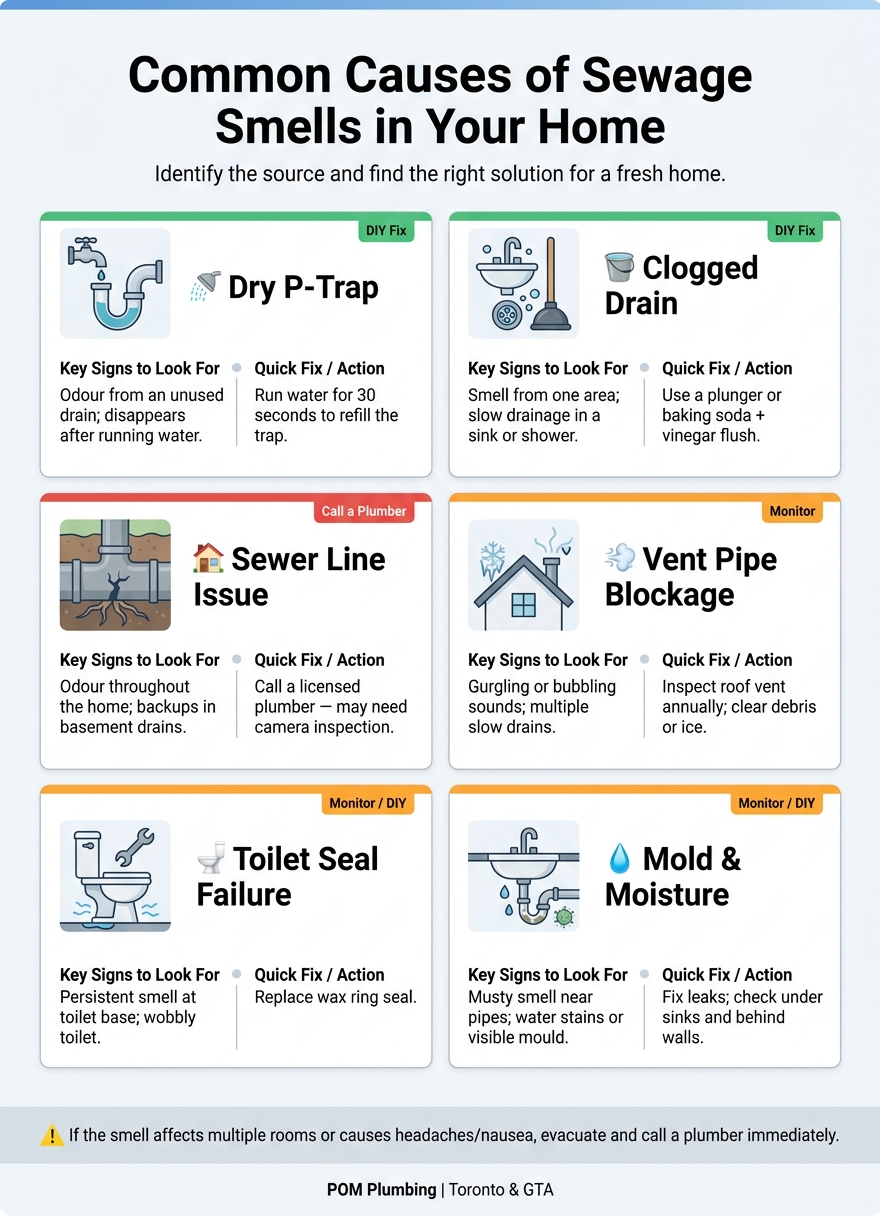 Common Causes of Sewage Smells: Signs, Sources & Fixes