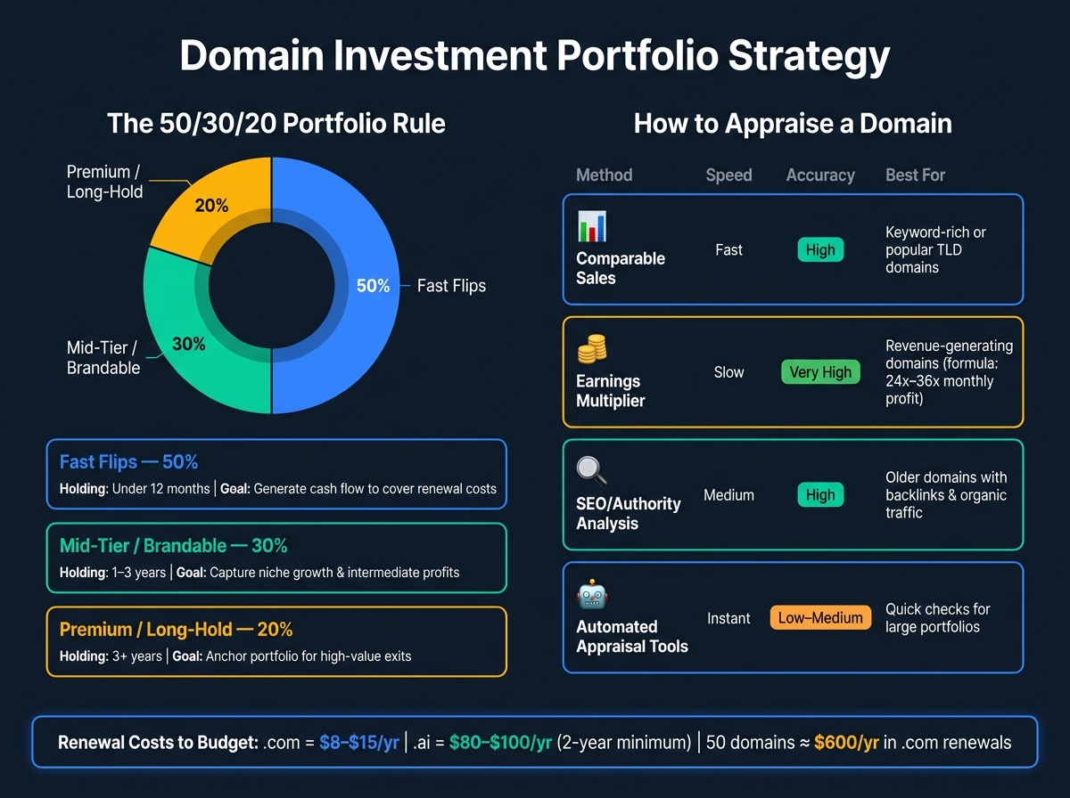 Domain Investment Portfolio Strategy: Risk Tiers & Valuation Methods