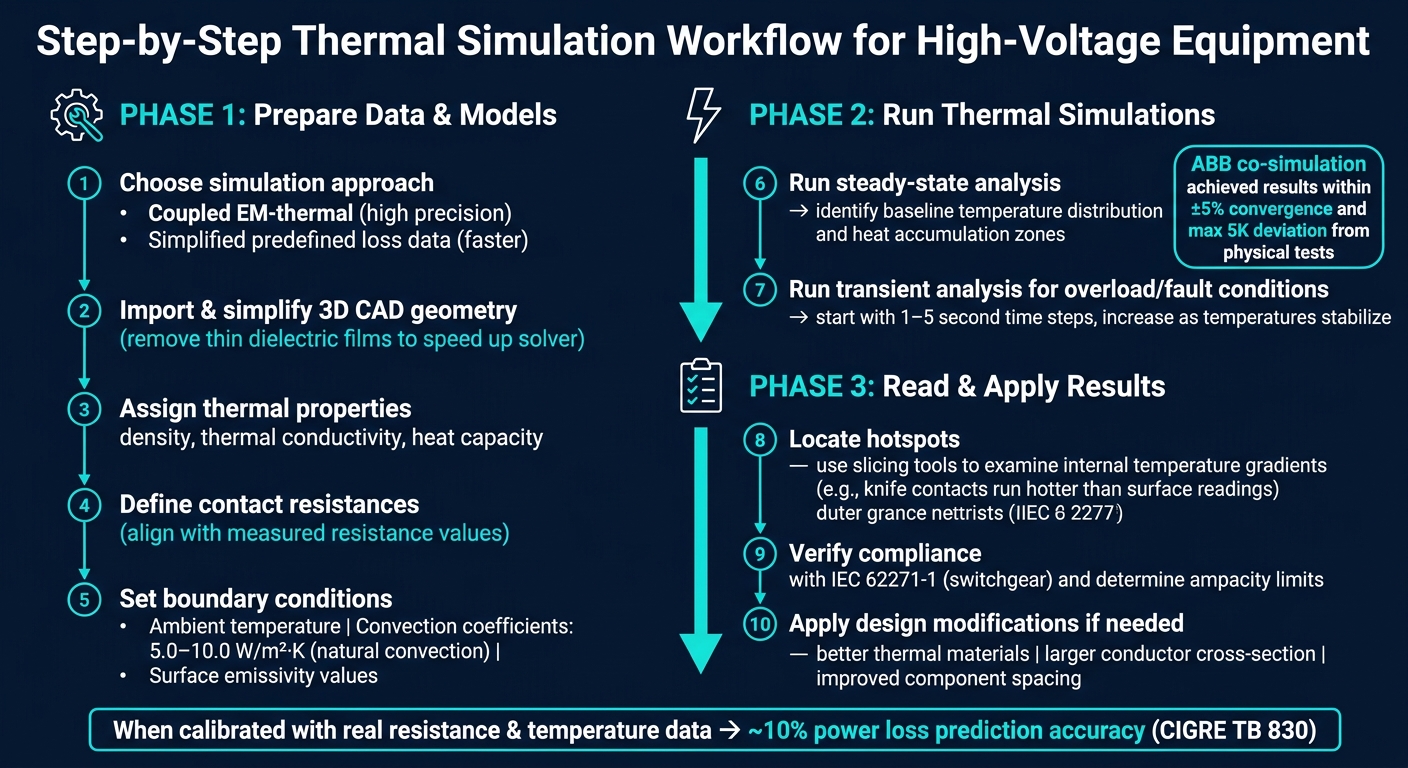 Step-by-Step Thermal Simulation Workflow for High-Voltage Equipment