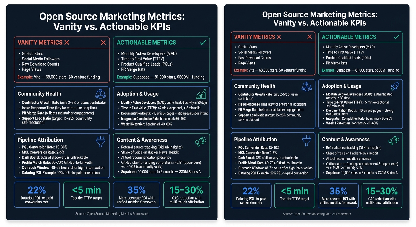 Open Source Marketing Metrics: Vanity vs. Actionable KPIs