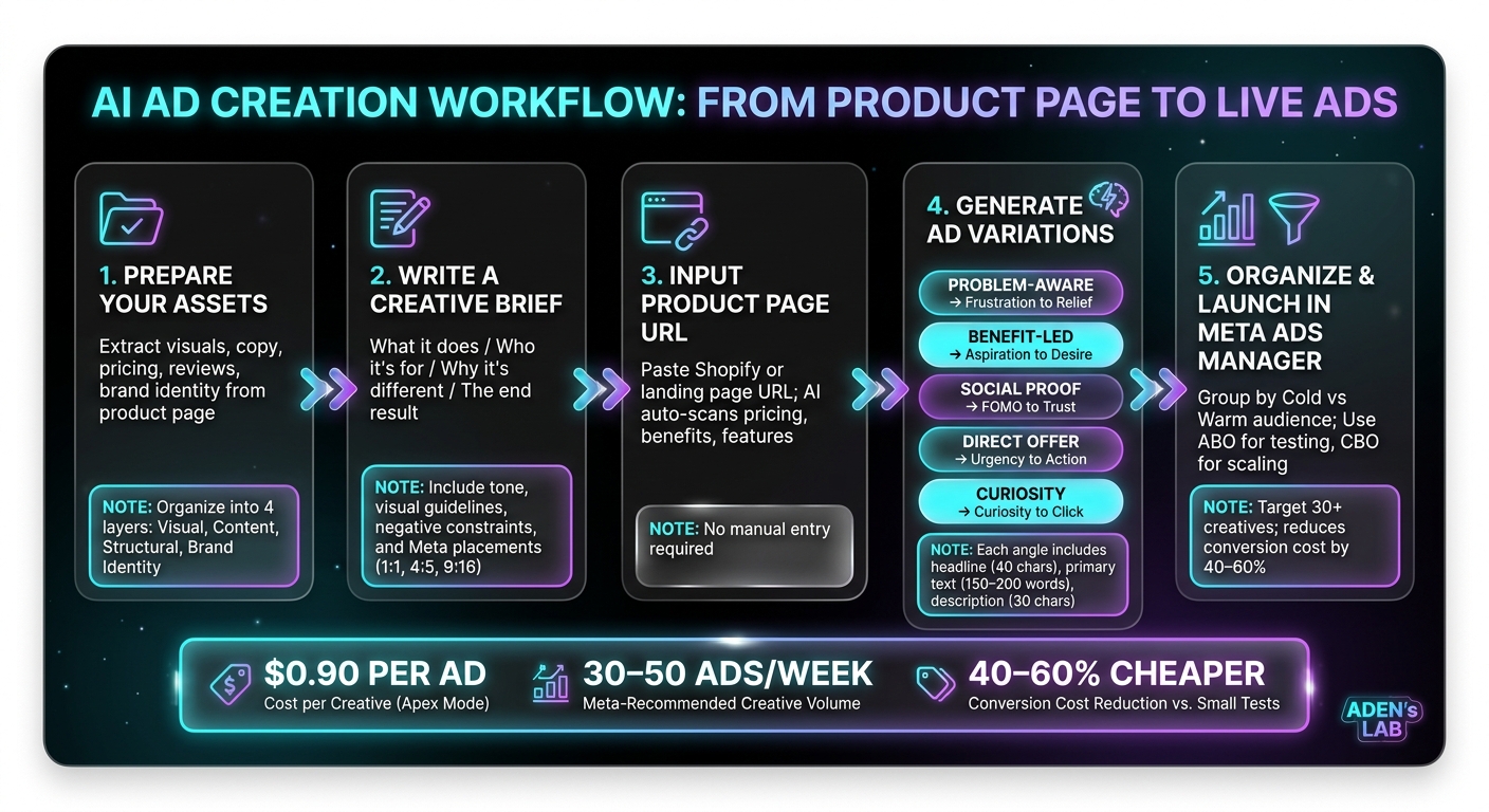 AI Ad Creation Workflow: From Product Page to Live Ads