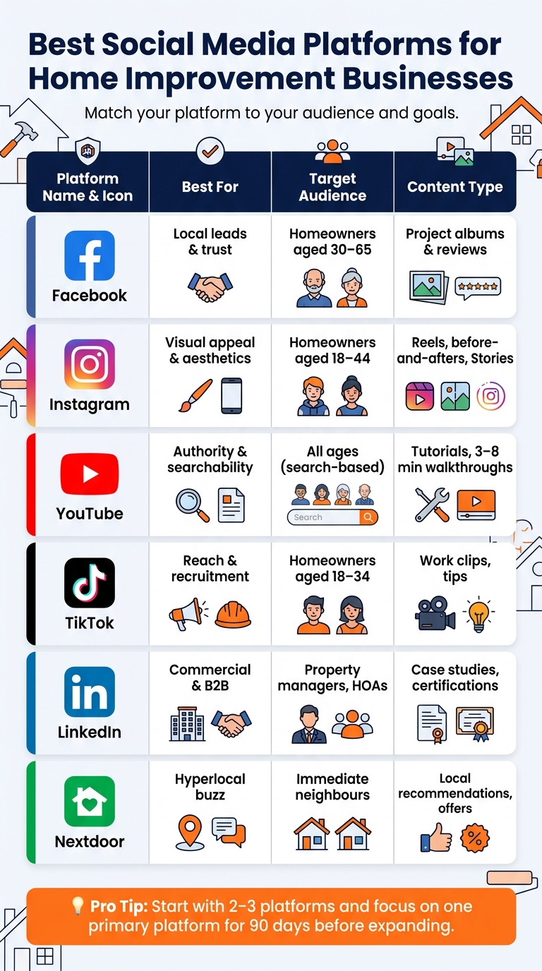 Social Media Platforms for Home Improvement Businesses: Which One Is Right for You?