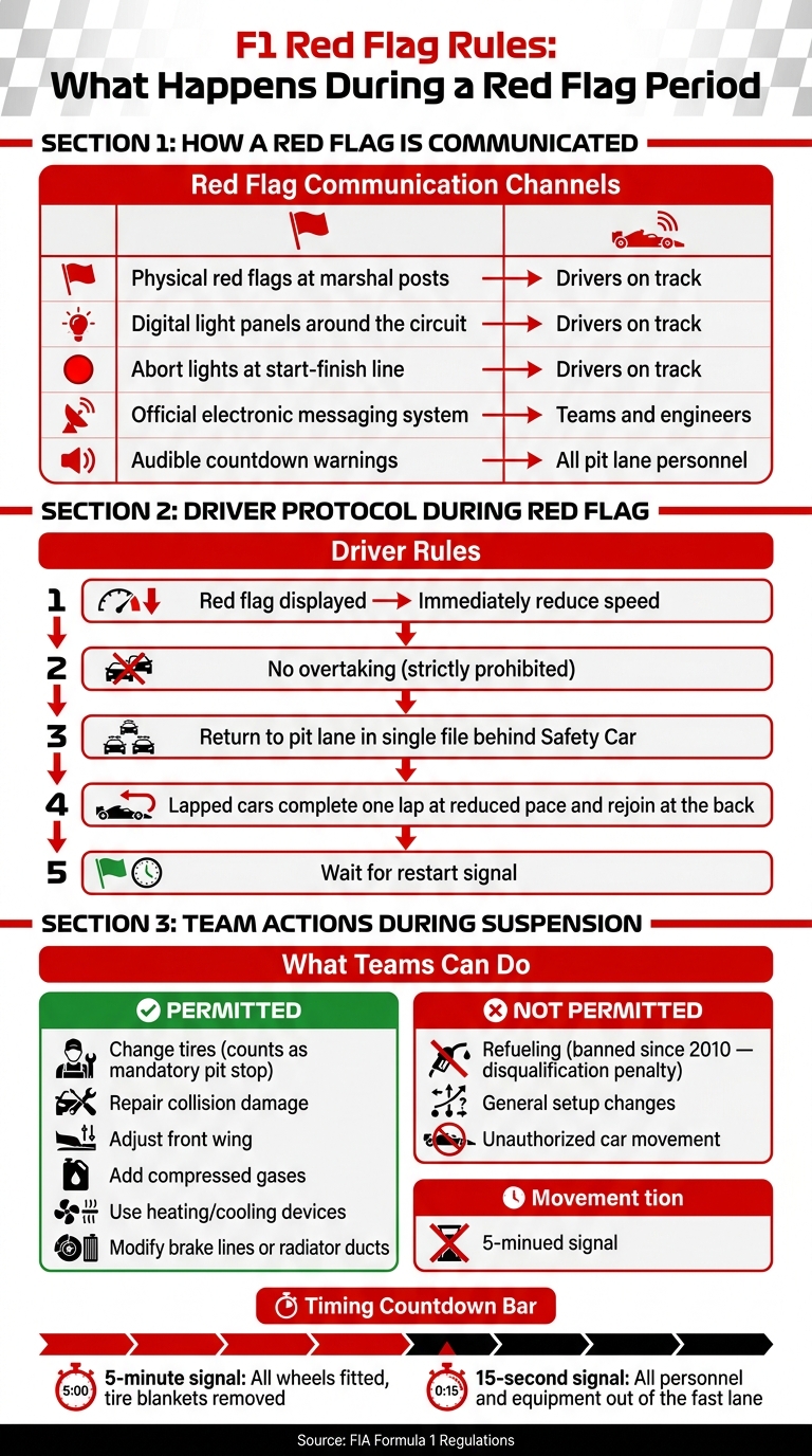 F1 Red Flag Rules: What Happens When the Race Stops