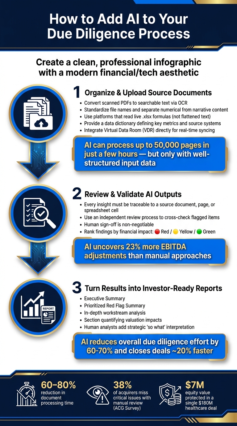 How AI Powers Financial Due Diligence: 3-Step Process & Key Stats