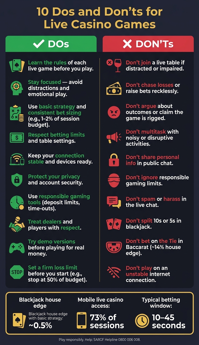 Live Casino Dos and Don'ts: 10 Rules Every Player Should Know