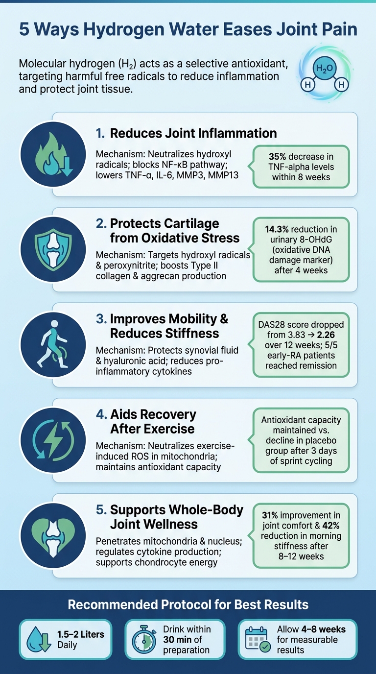 5 Ways Hydrogen Water Eases Joint Pain: Key Benefits & Clinical Results