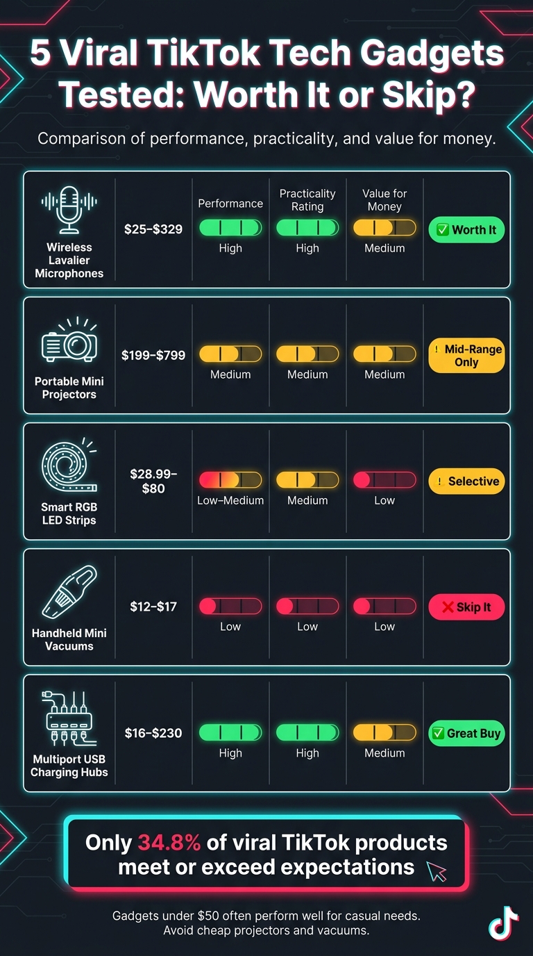 5 Viral TikTok Tech Gadgets Tested: Worth It or Skip?