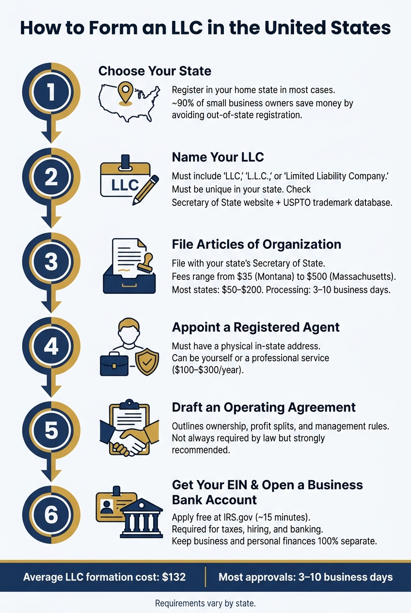 How to Form an LLC: Step-by-Step Guide