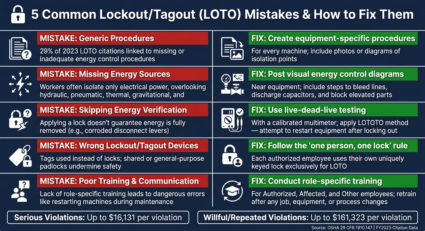 5 Common Lockout/Tagout Mistakes & How to Fix Them