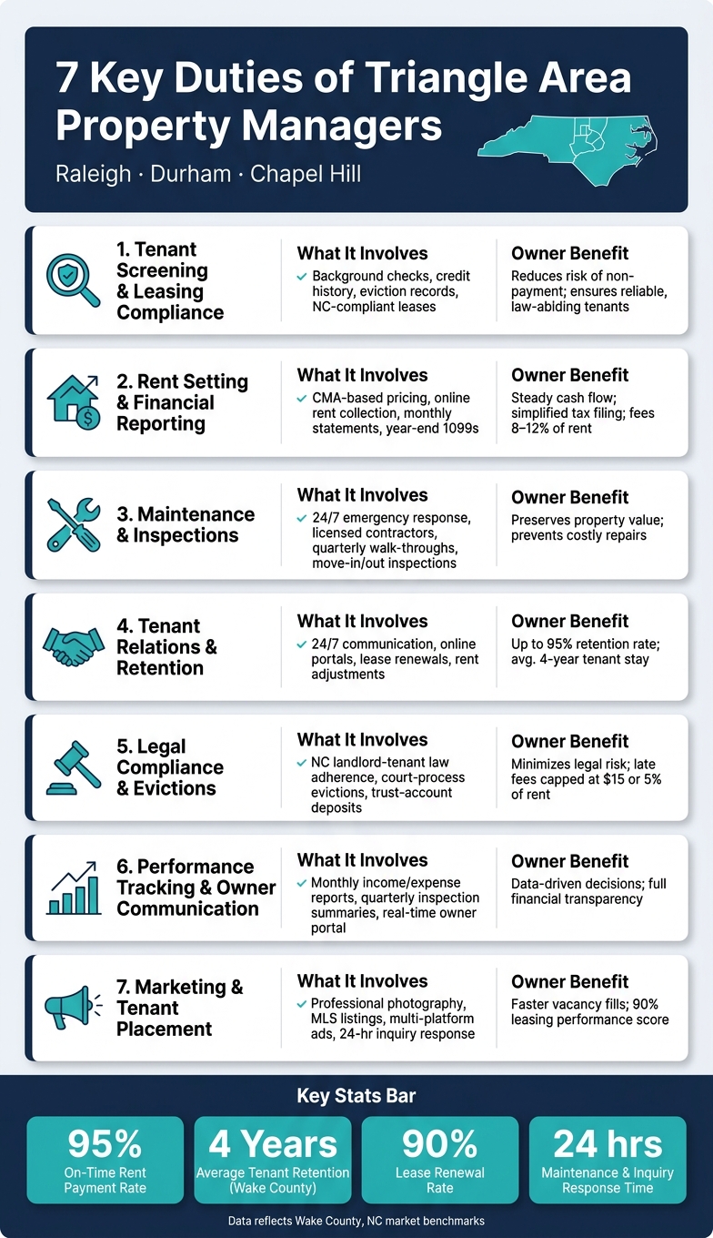 7 Duties of Triangle Area Property Managers: Roles, Benefits & Local Rules
