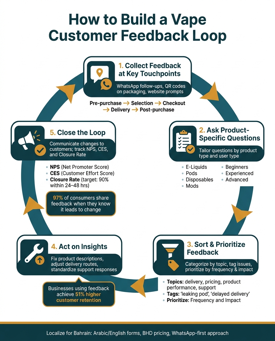 How To Use Feedback To Improve Vape Services 2 How to build a vape customer feedback loop: 5 key steps
