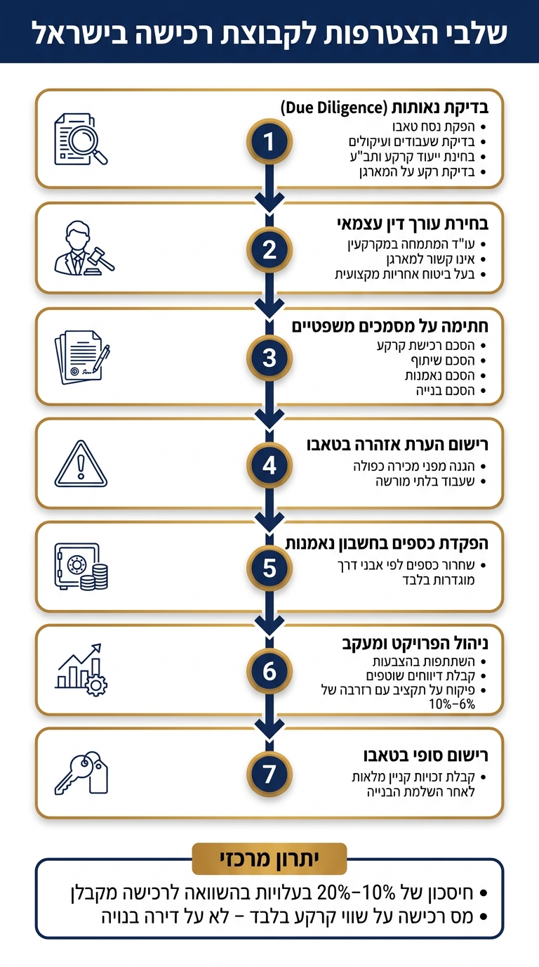 שלבי הצטרפות לקבוצת רכישה בישראל – מדריך משפטי