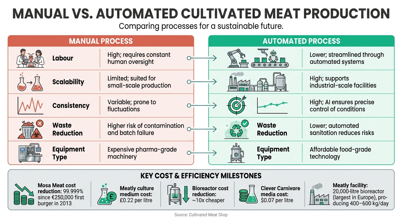 Manual vs Automated Cultivated Meat Production: Cost & Efficiency Breakdown