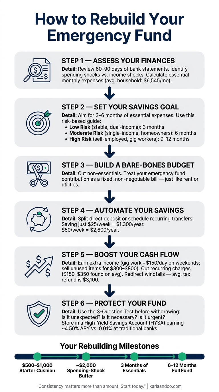 How to Rebuild Your Emergency Fund Step by Step