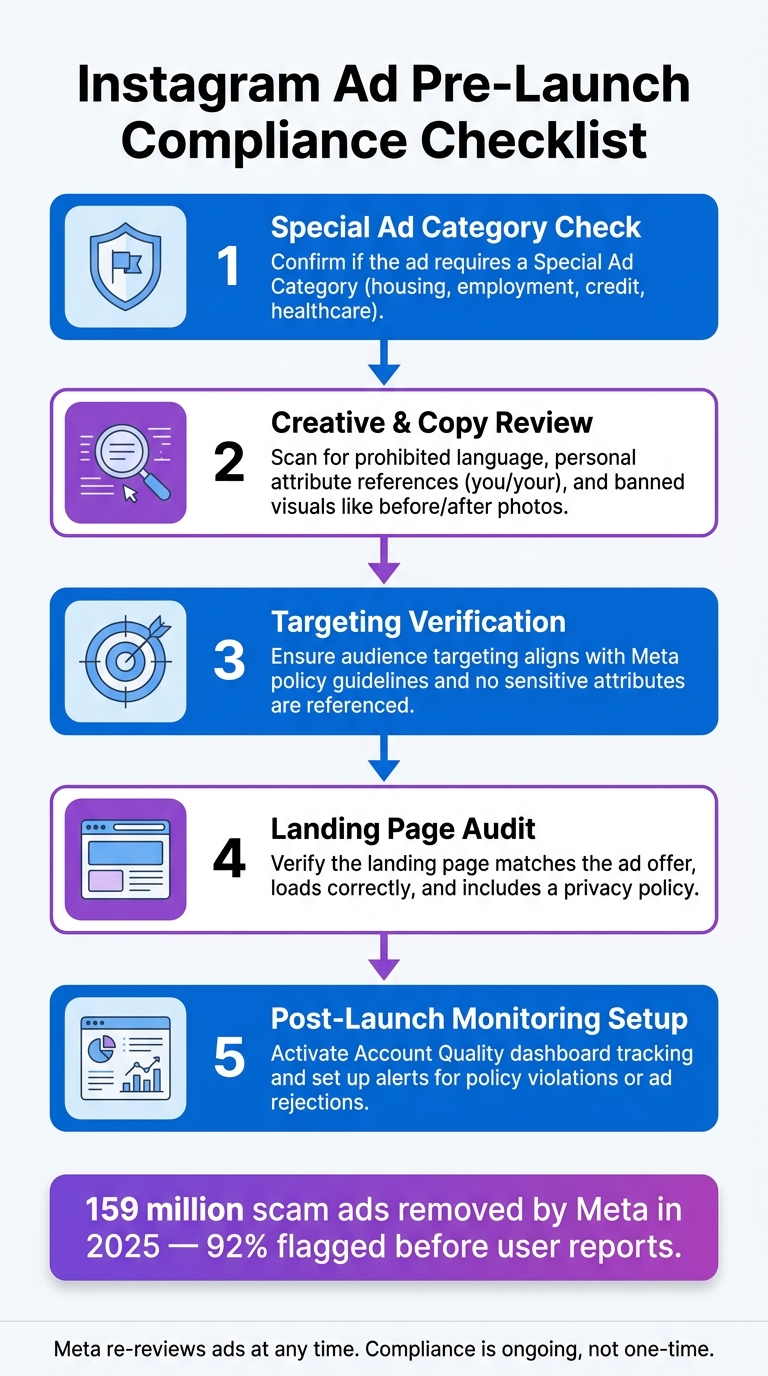Instagram Ad Compliance Checklist: 5 Steps Before You Launch