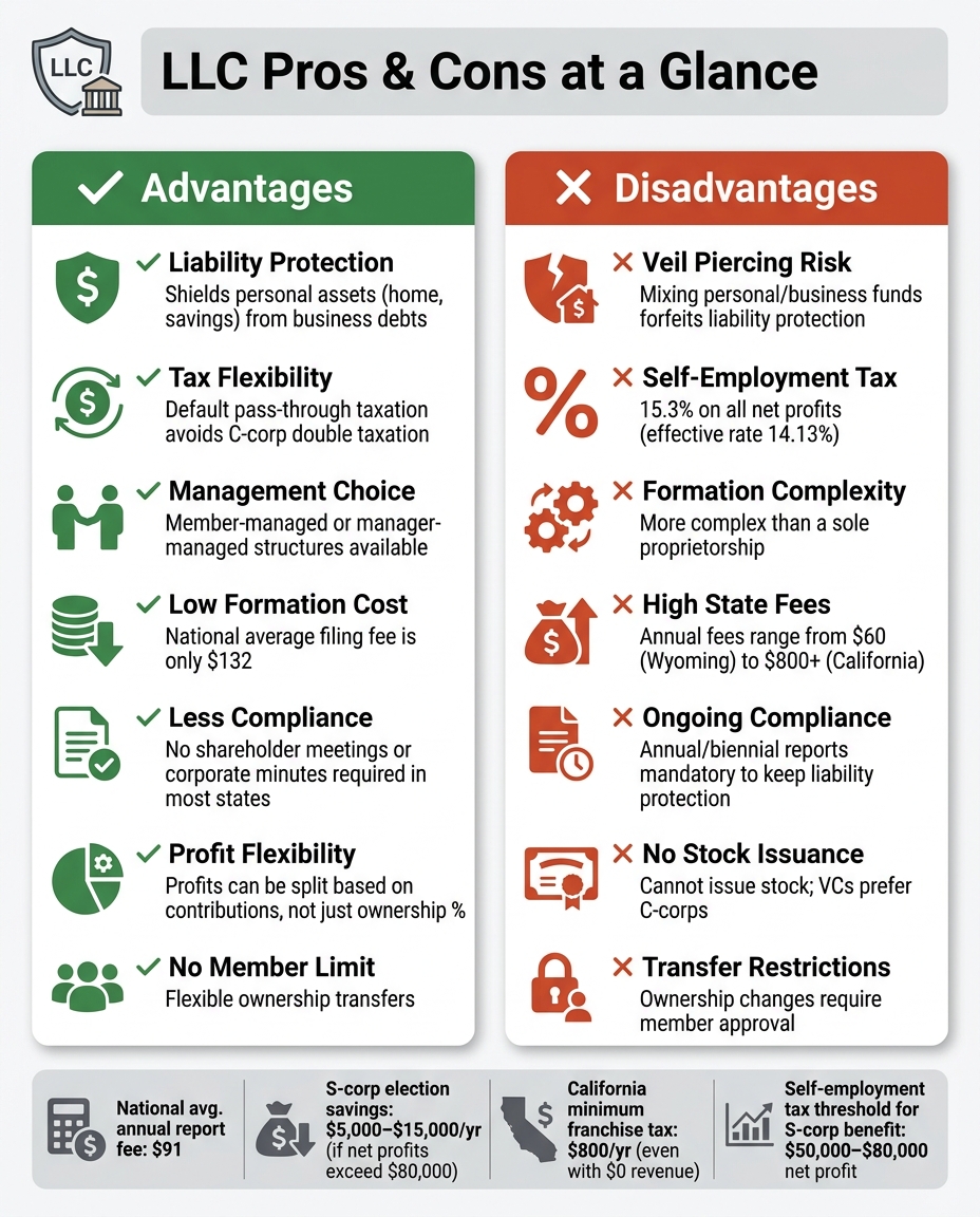 LLC Pros and Cons: Key Facts for Small Business Owners