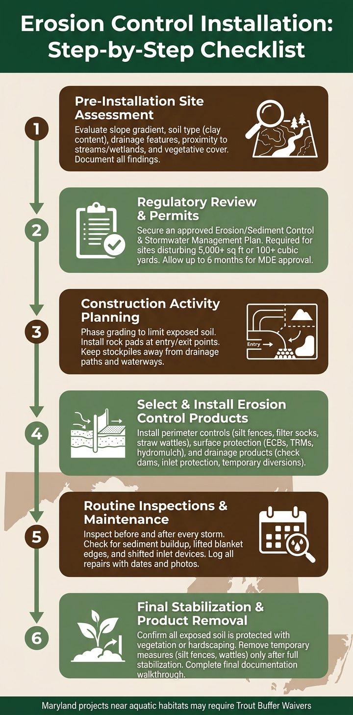 Erosion Control Installation Checklist: Step-by-Step Guide
