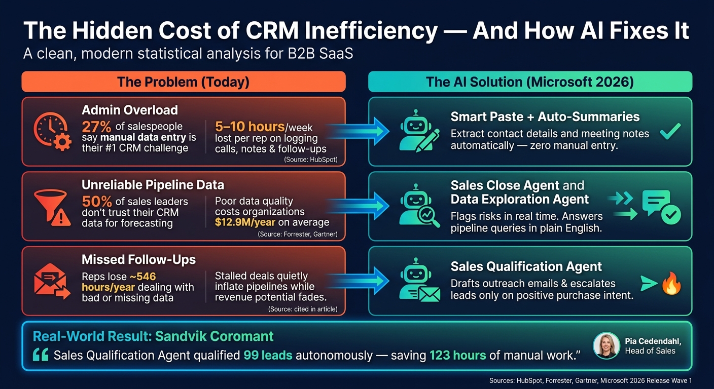 CRM Pain Points & Microsoft AI Solutions: Key Stats