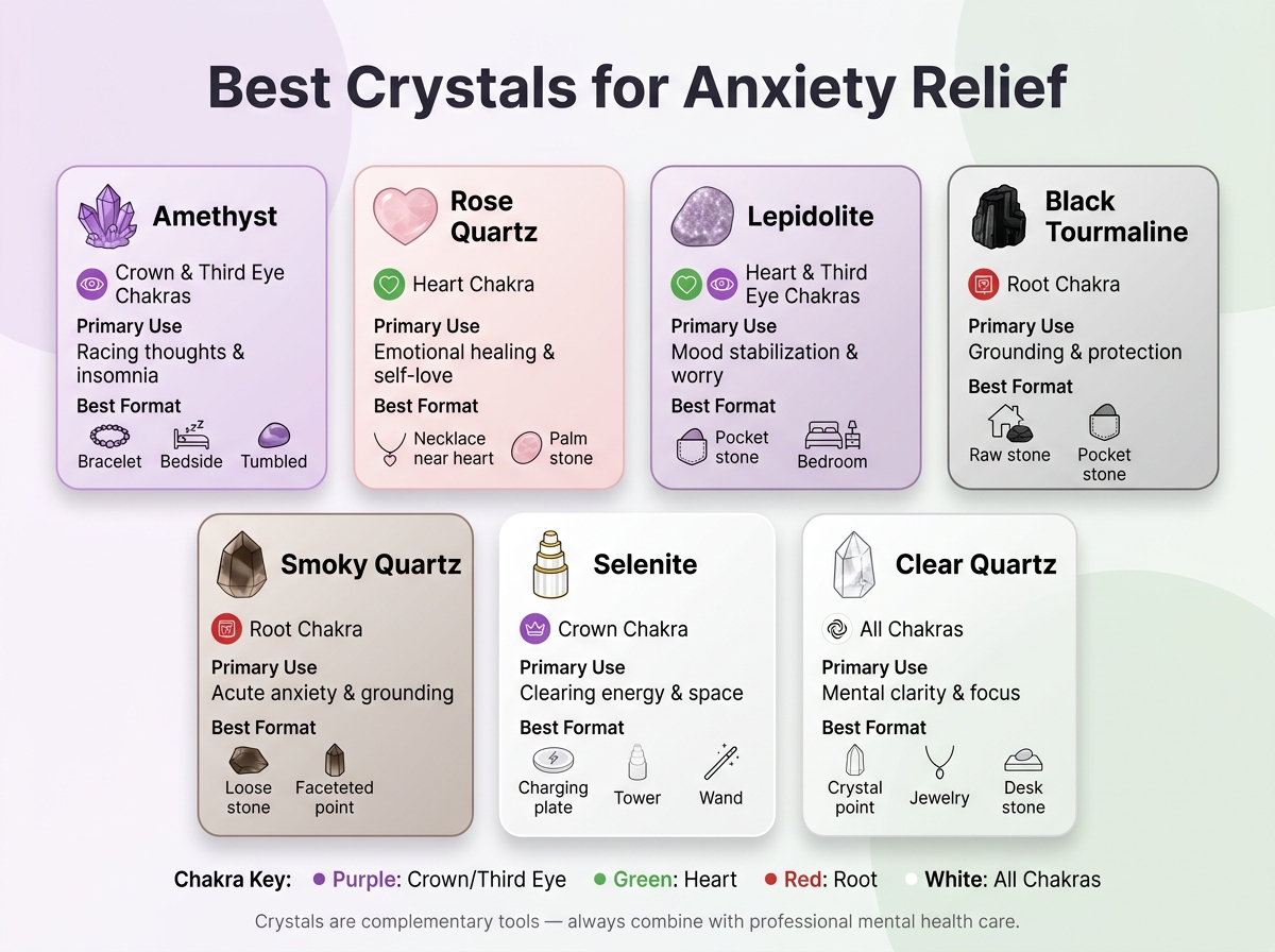 Best Crystals for Anxiety Relief: A Quick Comparison Guide