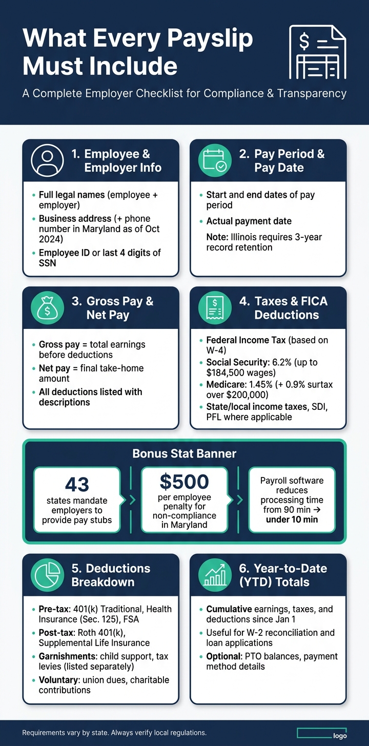 What Every Payslip Must Include: Complete Checklist for Employers