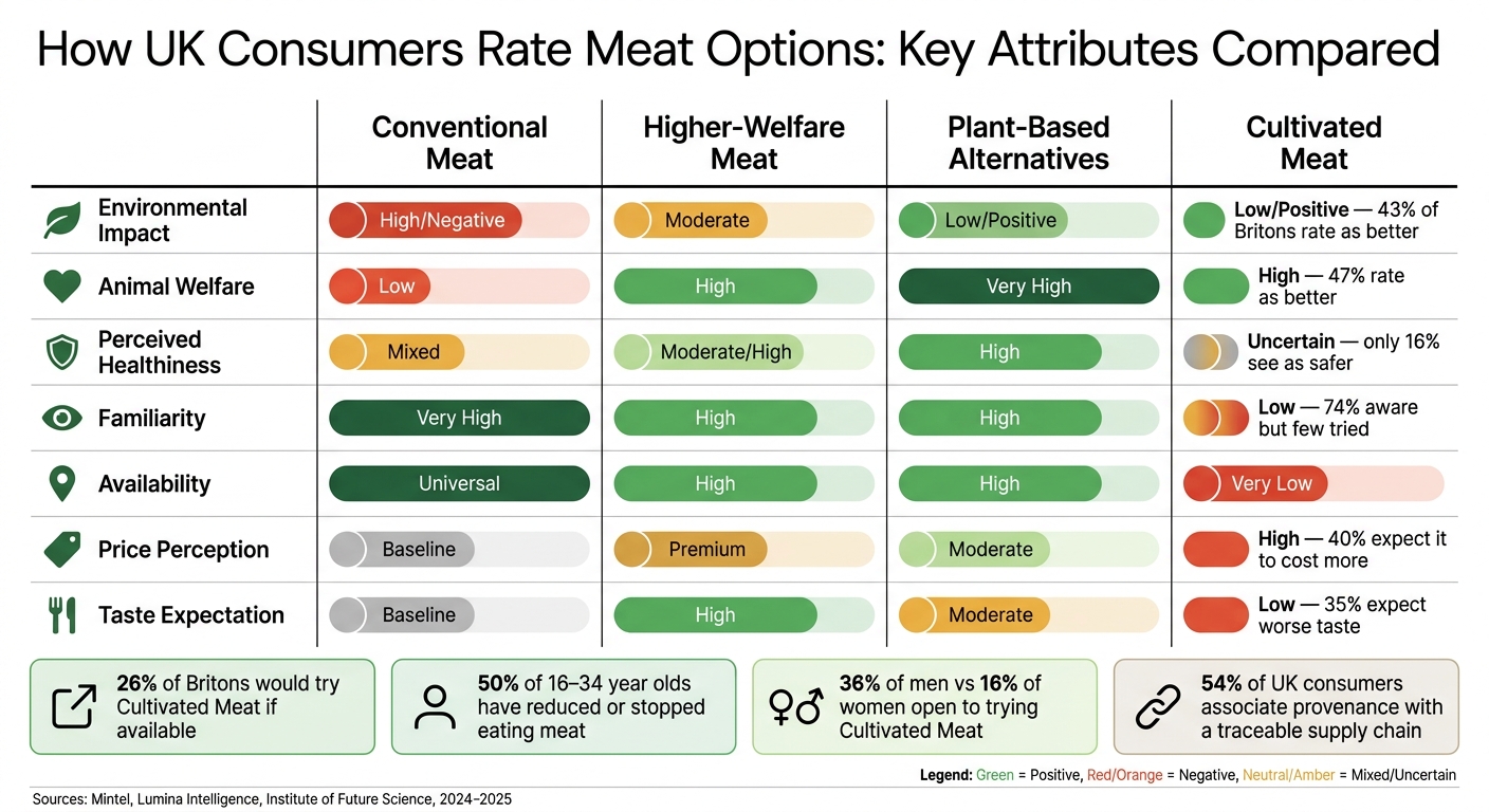 UK Consumer Attitudes to Meat Options: Sustainability, Welfare & Price