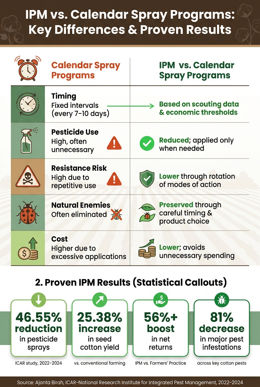 IPM vs. Calendar Spray Programs: Key Differences & Proven Results