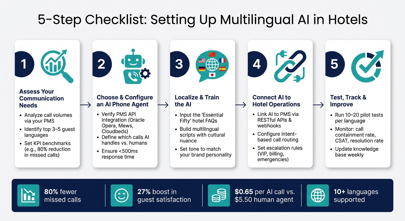 5-Step Checklist: Setting Up Multilingual AI in Hotels